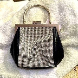 Black  rhinestone cross body bag.